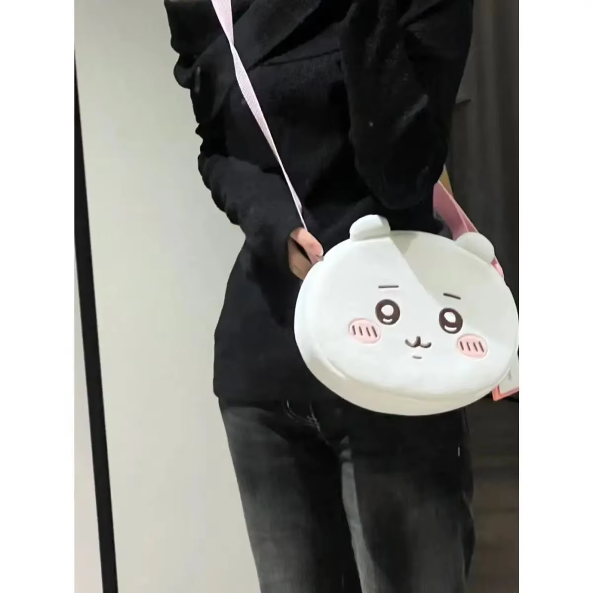 Sac bandoulière mignon jiyi Hachiware USAGI, grand sac durable et kawaii pour fille, cadeau mignon