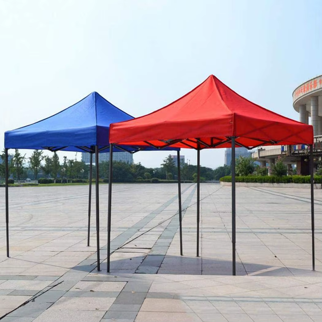 Couverture supérieure de canopée, tissu de tente à quatre coins, pliable, imperméable, bleu, 2x2m