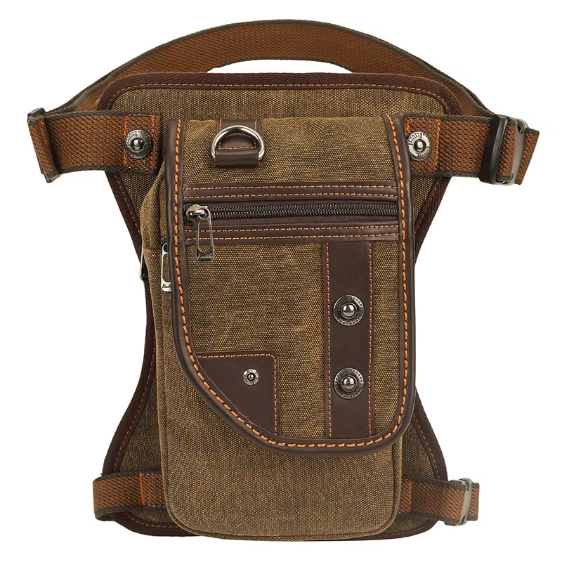 Sac messager rétro en toile pour homme, sac bandoulière d'extérieur, sac de jambe tactique, sac de poitrine sportif personnalisé