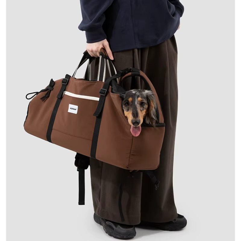 Sac à dos de transport pour chien Teckel extra long 56 cm, avec coussin lombaire et de tête, entrée basse en U, ouverture arrière, poids équilibré, imperméable