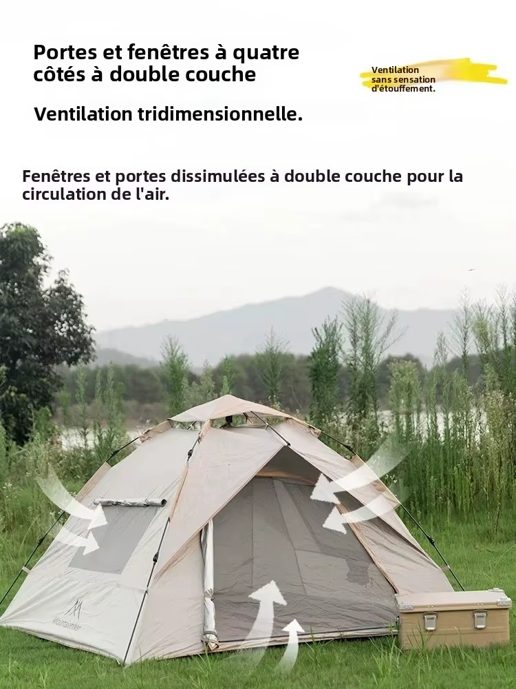 MOUNTAINHIKER extérieur avec fenêtres tente entièrement automatique ouverture rapide