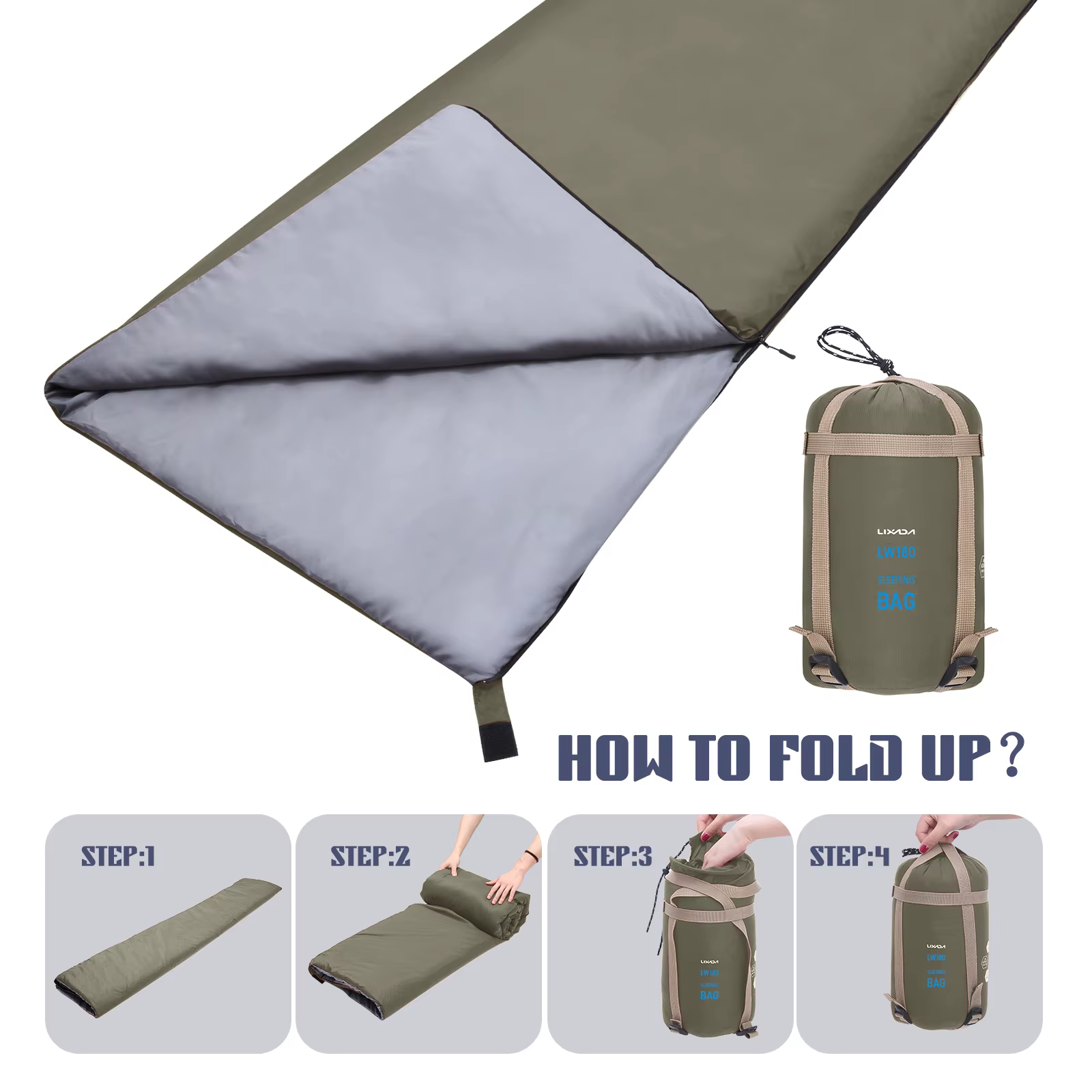 Sac de couchage enveloppe ultraléger pour adultes