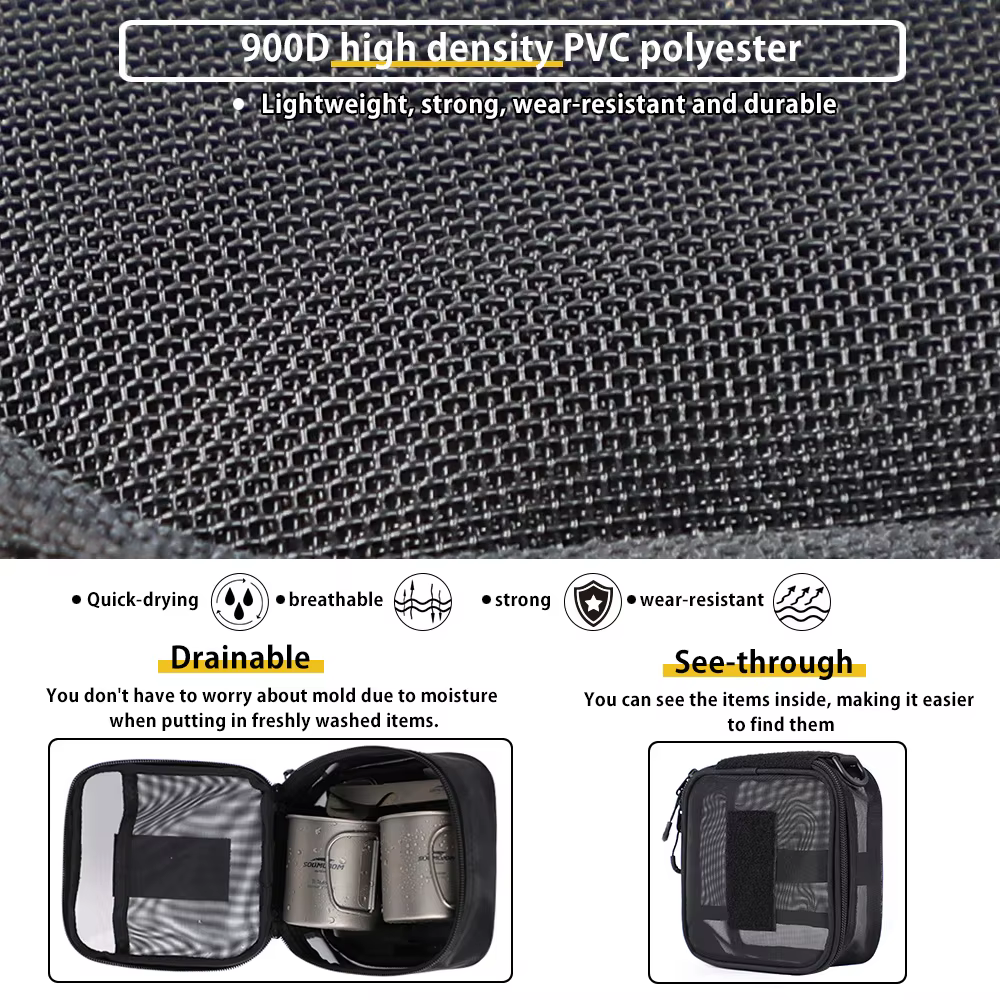 Deerest-Sac de Rangement Respirant pour Camping en Plein Air, Multifonctionnel, pour Pique-Nique, Médical, en Maille