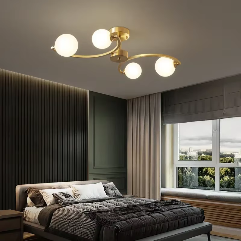 Plafonnier en verre design, suspension pour salon, salle à manger et chambre à coucher