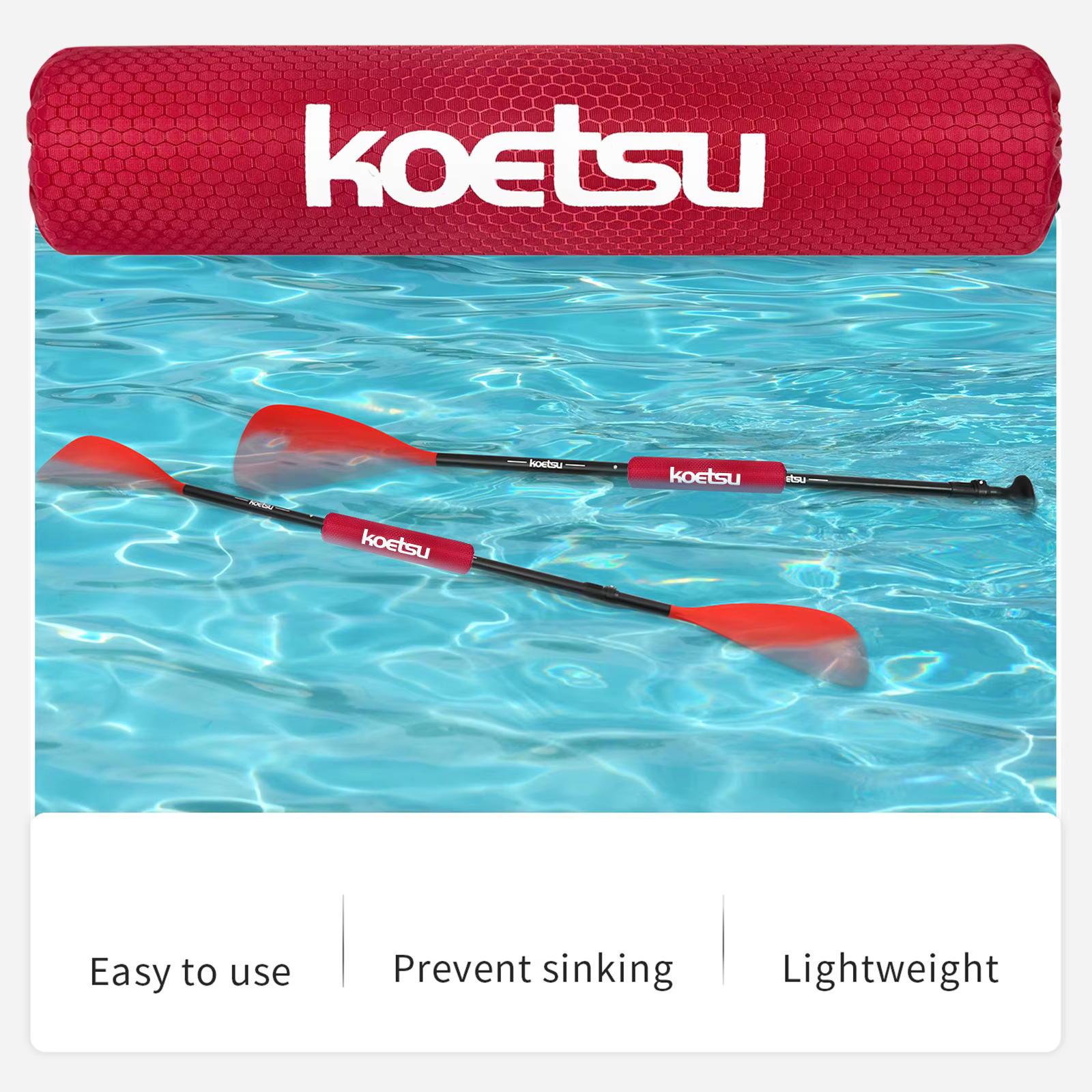 Pagaie flottante 420D en PU et mousse EPE