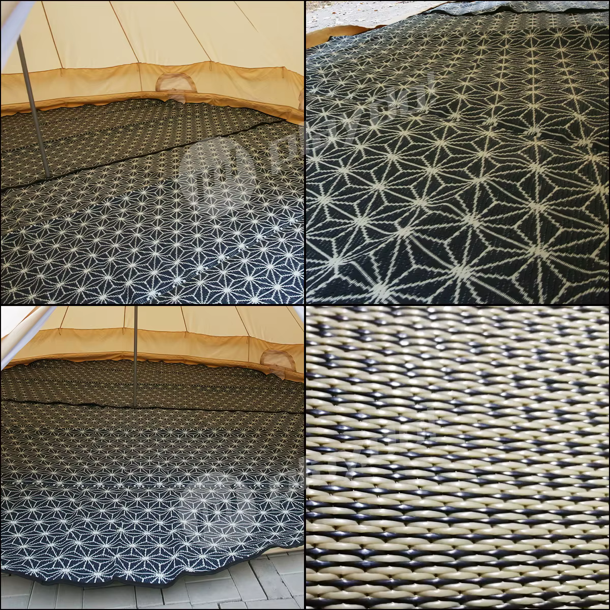 Tapis de sol de luxe en toile de coton imperméable de 5 m pour tente cloche – Offre spéciale pour le glamping