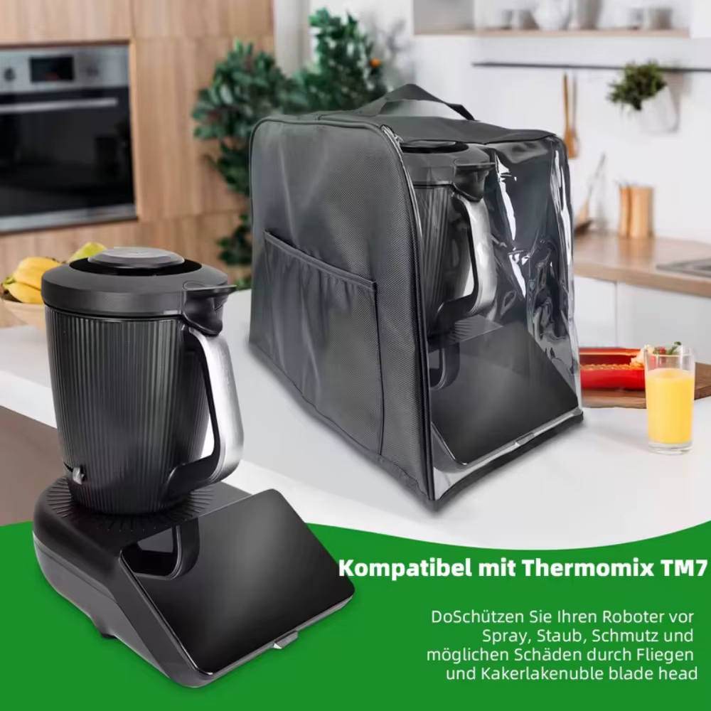Housse de protection et sac anti-poussière pour Thermomix TM7, housse anti-bruit, accessoire de protection de cuisine pliable, housse transparente.