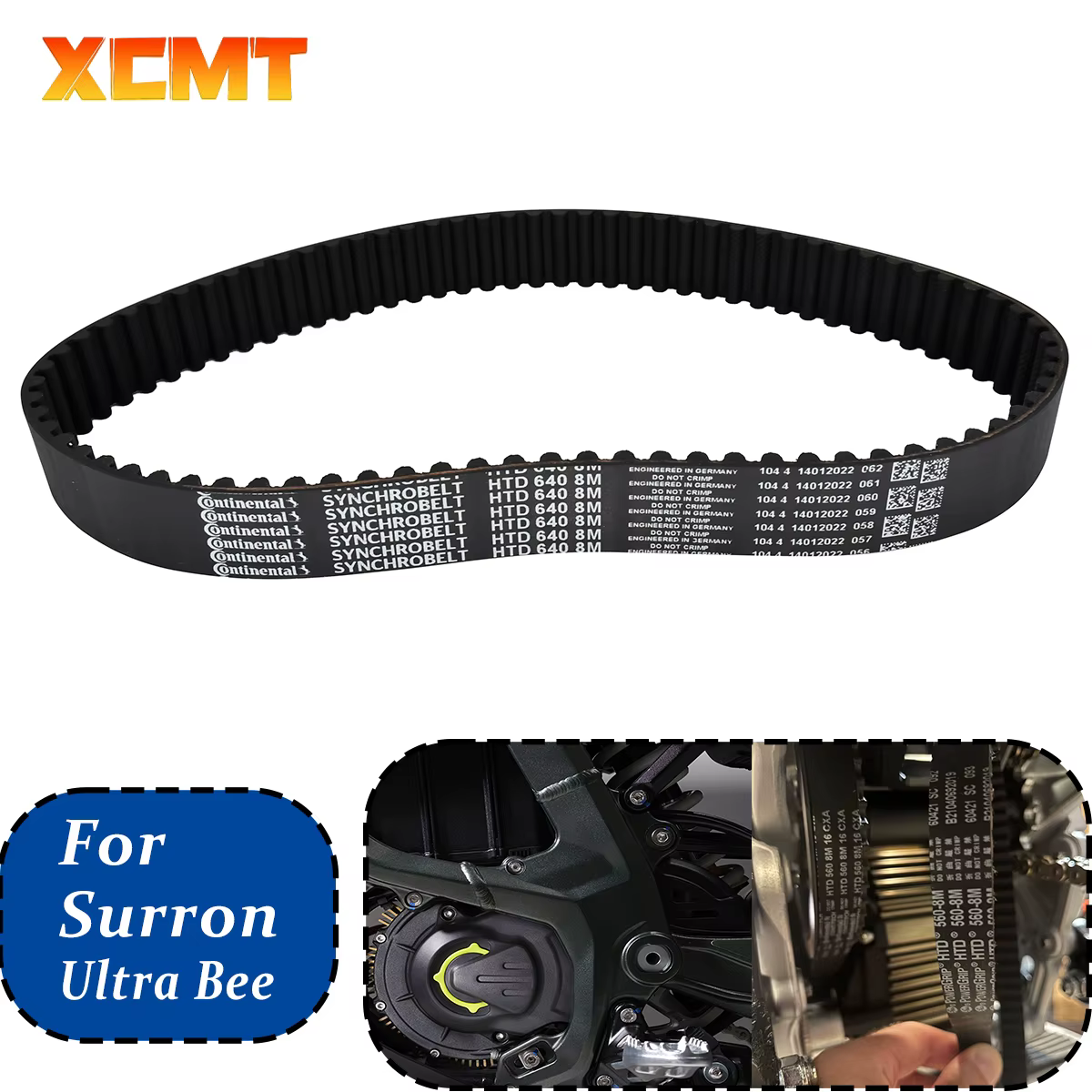 Courroie d'entraînement de moto électrique, accessoires génétiques sur ron pour Sur-Ron Surron Ultra, équation Sur Ron, universel D343, pièces de vélo Pit
