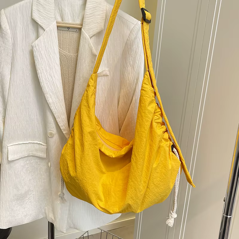 Oxford couleur unie grande capacité fourre-tout décontracté fermeture éclair sacs polyvalents femme 2025 mode
