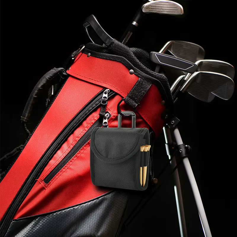 Sac à balles de golf, sac de rangement multifonctionnel avec crochet, emballage portable pour balles, supports pour balles, outils, sac de taille pour extérieur