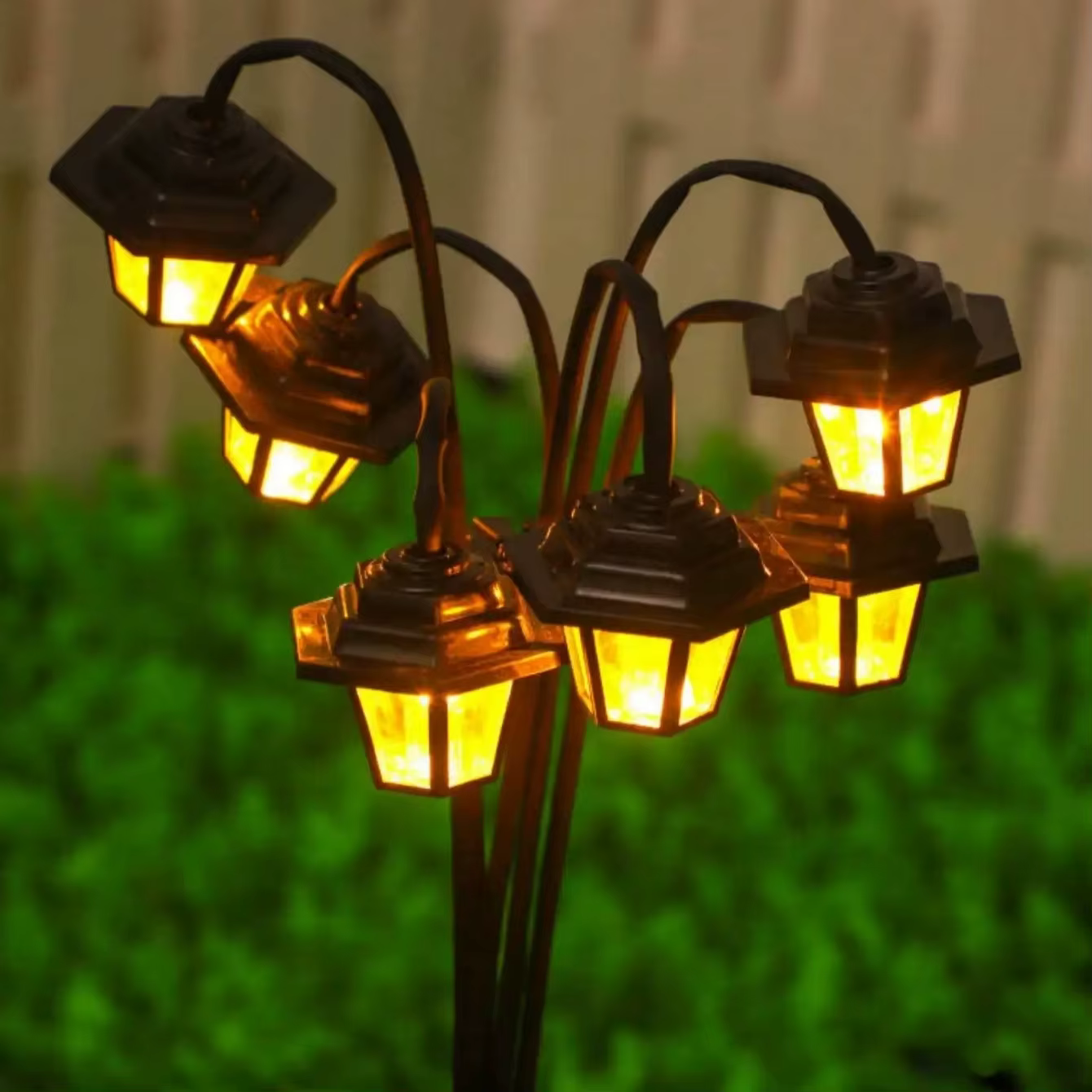 Lanterne solaire de style rétro vintage, lampadaire décoratif à 3/6 LED, étanche IP65, du crépuscule à l'aube, pour jardin, cour
