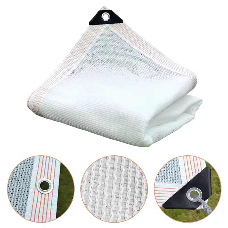 Tente de protection solaire extérieure 4x4m blanche