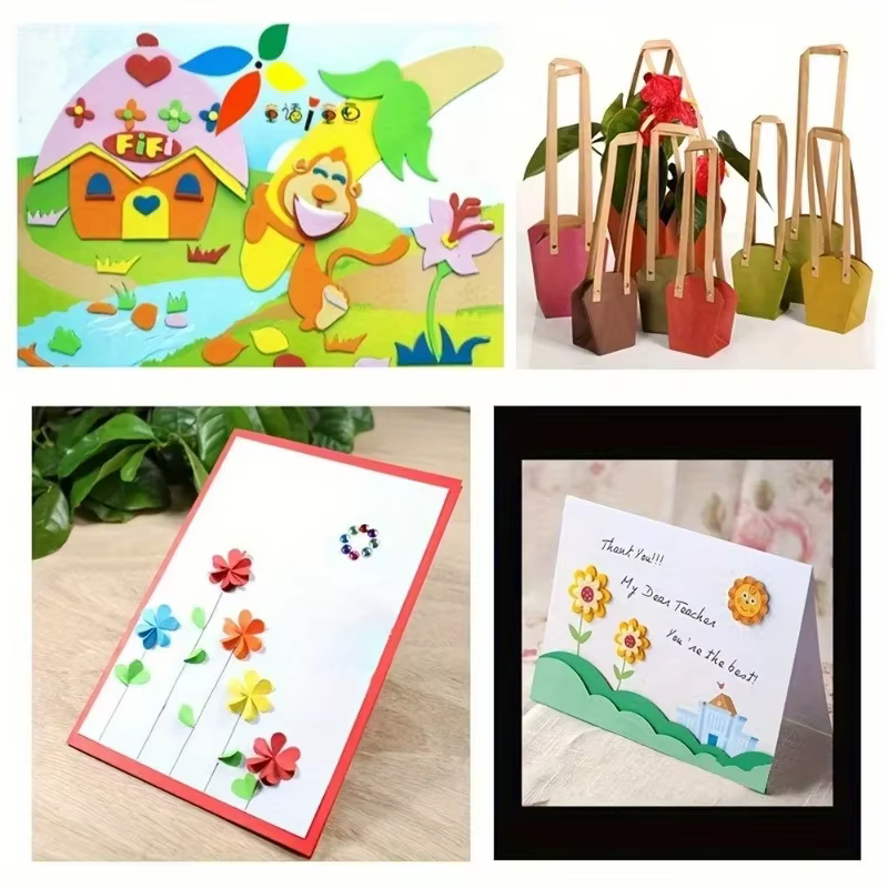Papier Origami A4 Double face, 100 feuilles, 10 couleurs, facile à plier, pour débutant, artisanat, grue, papeterie faite à la main pour enfants