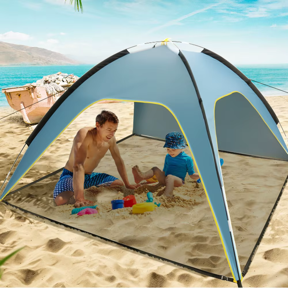 Tente de plage extérieure abri solaire Camping nuances tentes coupe-vent