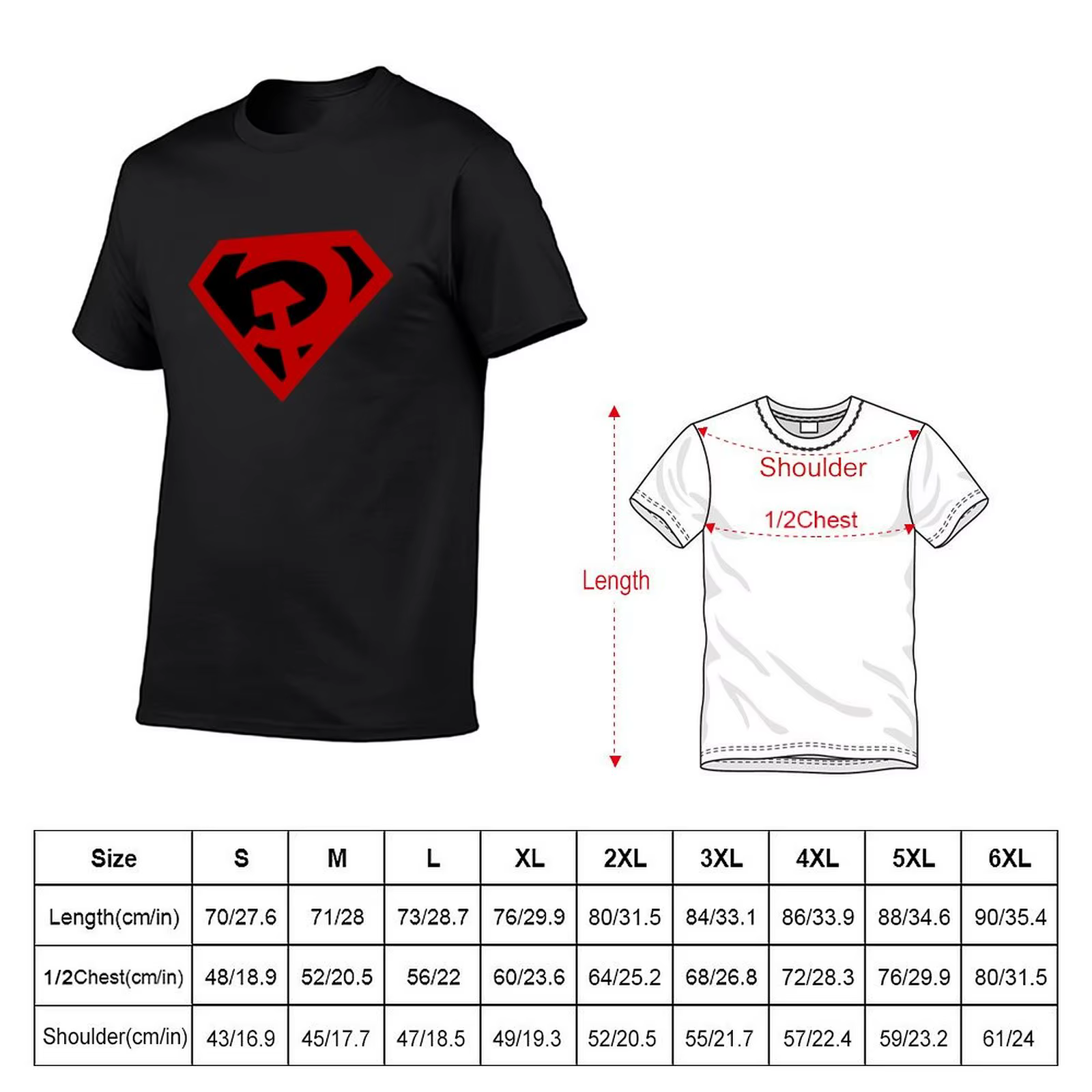 T-Shirt graphique Red Son pour homme, haut personnalisé