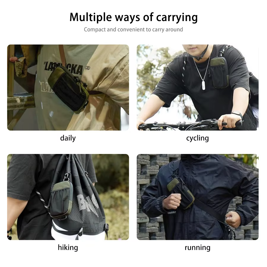 Sac de rangement pour téléphone portable avec boucle de montagne, idéal pour la randonnée en plein air, les trajets quotidiens et les voyages, utilisable comme sac banane portable