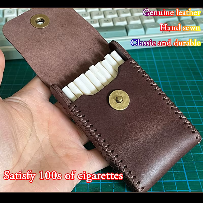 Sac de rangement vintage en cuir fait à la main pour hommes