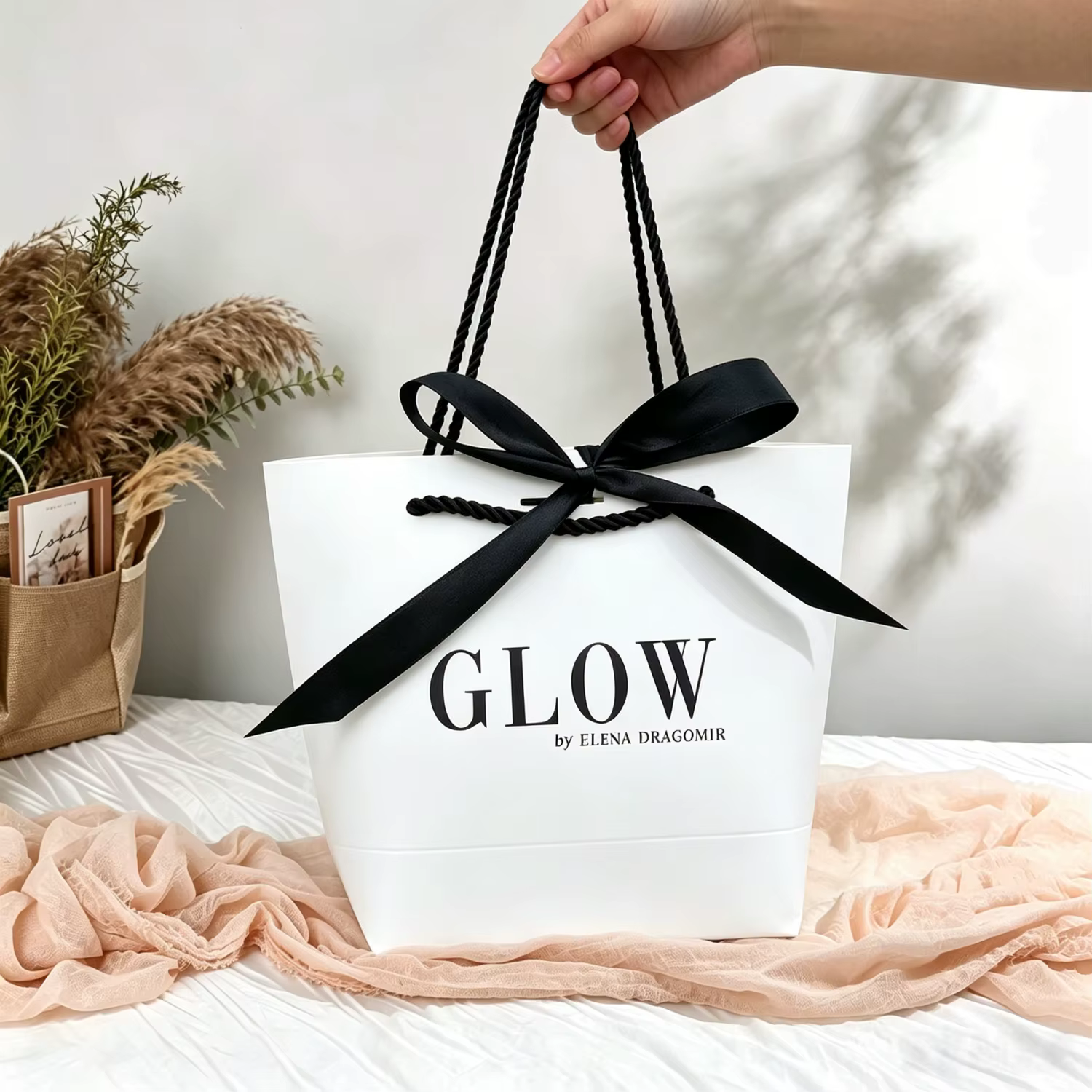 10 sacs cadeaux en papier kraft pour perruques