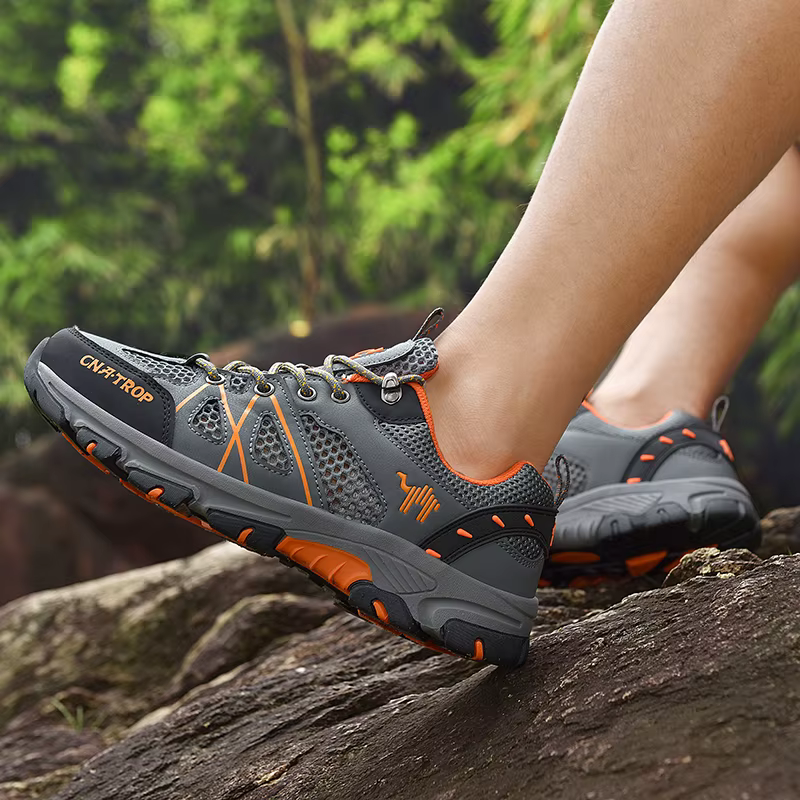 Chaussures de randonnée pour hommes, chaussures de sport simples en maille respirante, chaussures de sport tactiques d'été résistantes à l'usure pour l'extérieur et la chasse