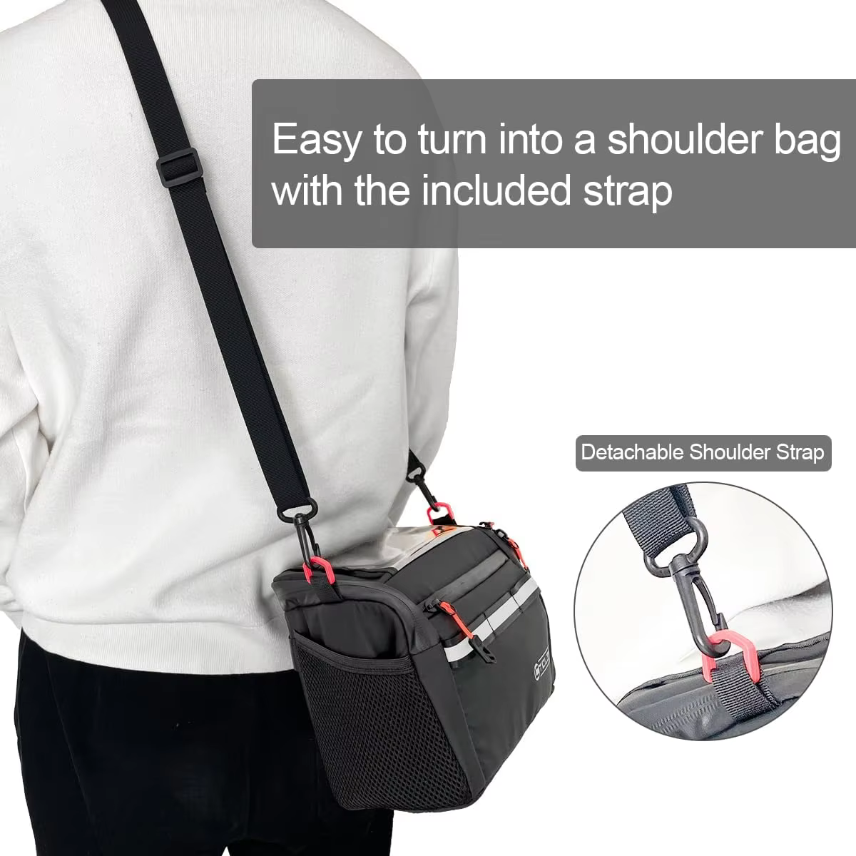 Toptrek 4L sac de guidon de vélo grande capacité isolé stockage de voiture sac