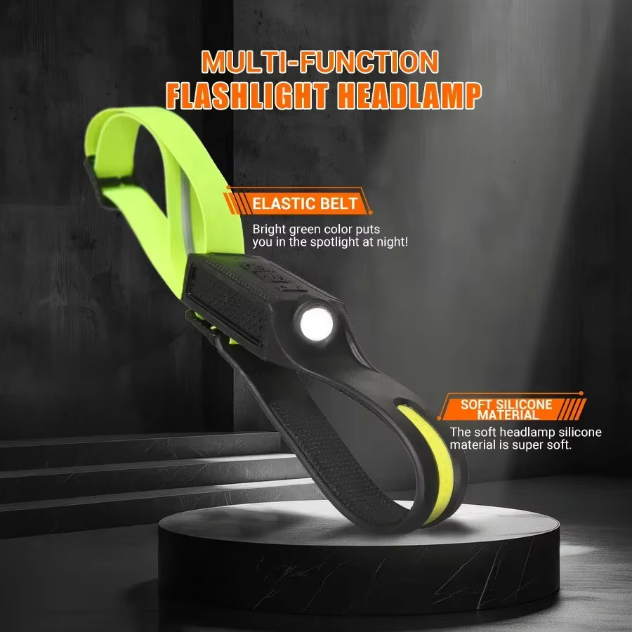 Lampe frontale LED rechargeable à 3 modes d'éclairage