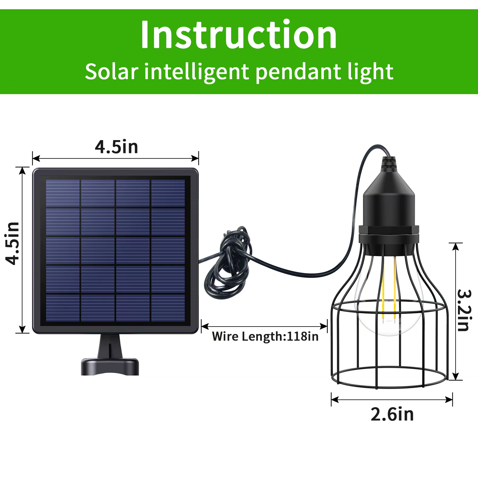 Lampe solaire suspendue Intelamp Long Life
