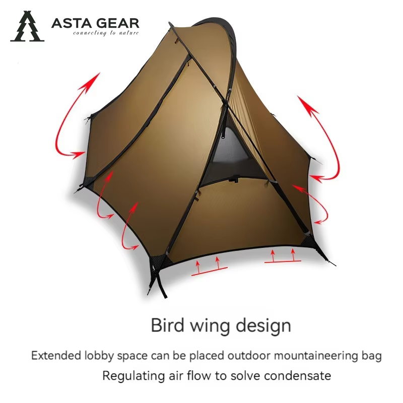 Asta Gear Crescent 1 20D-Tente de camping en nylon et silicone