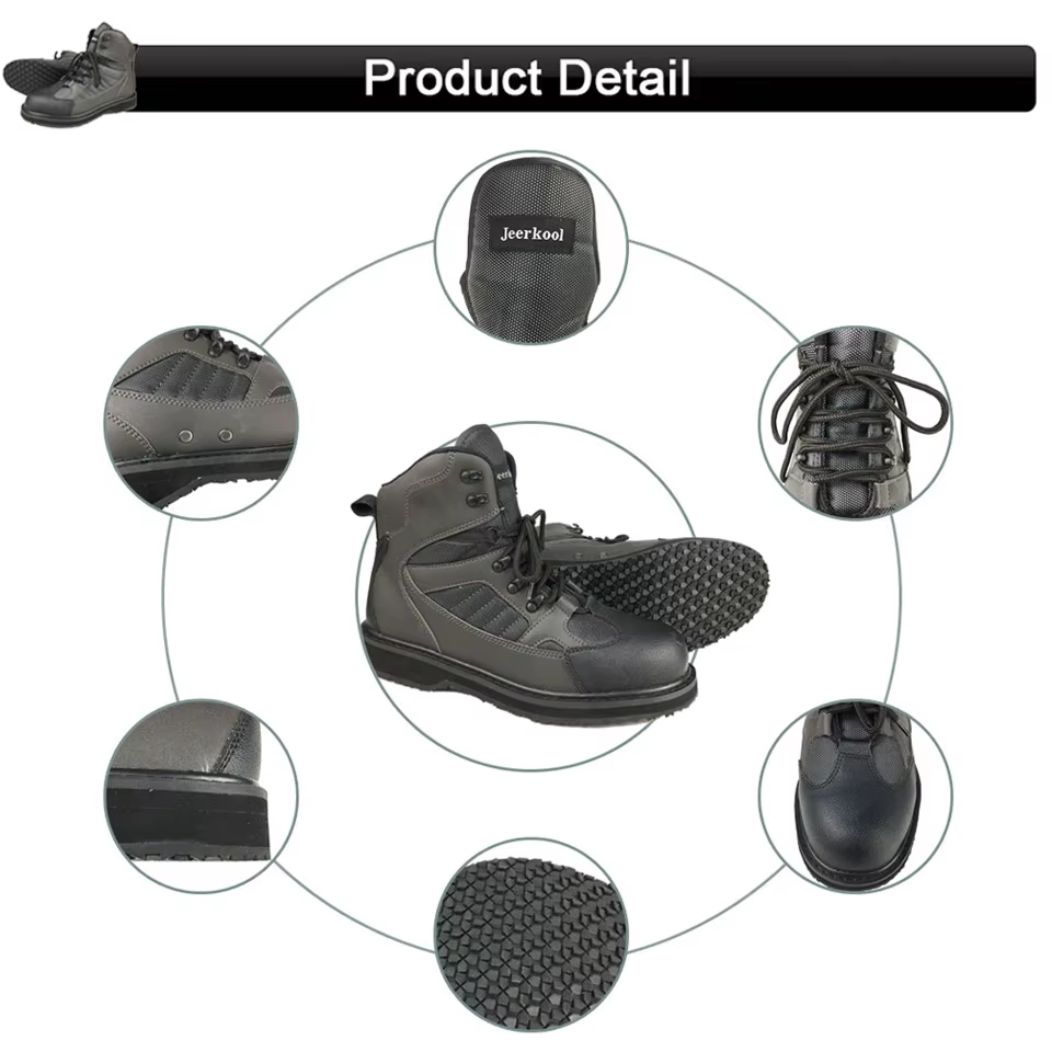 JEERKOOL Chaussures de pêche avec pantalon