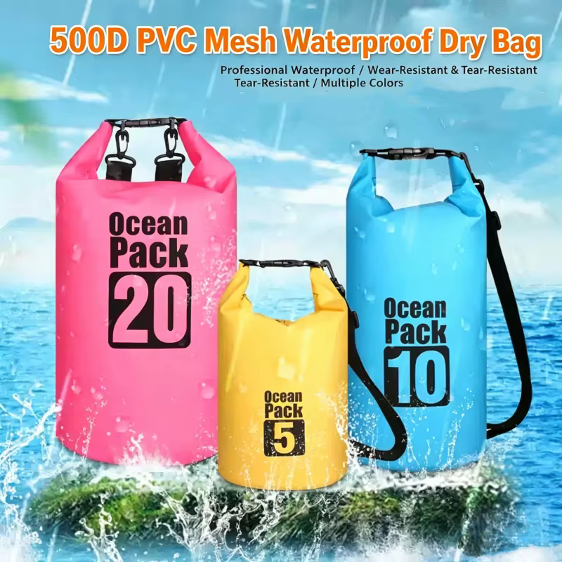 Sac de rangement étanche en PVC pour sports nautiques 5L/10L/20L/30L pour kayak