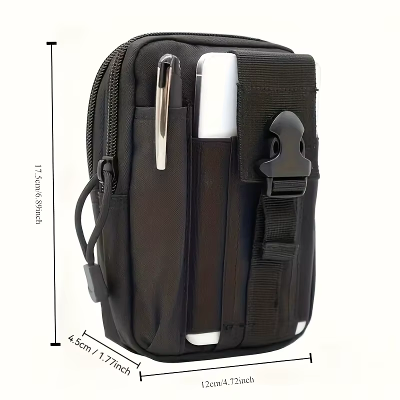 Sac banane unisexe robuste - Sac de téléphone multi-poches pour la randonnée