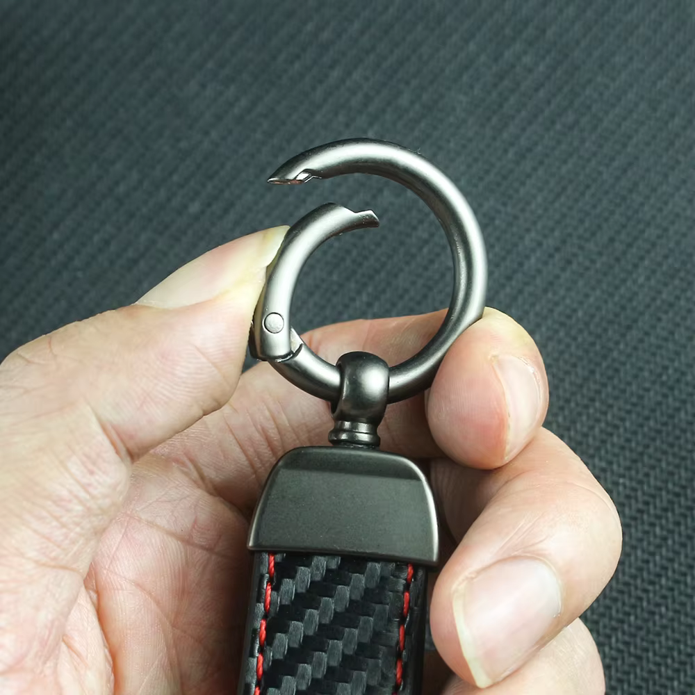 Porte-clés de voiture en fibre de carbone, ULen cuir, porte-clés JOPendant, structure en fer à cheval pour TDi TIGUAN TOUFlak, accessoires automobiles