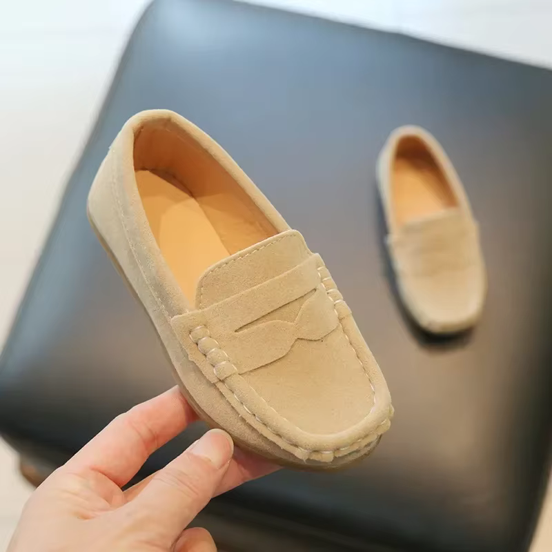Mocassins en Cuir à Enfiler pour Enfant Garçon