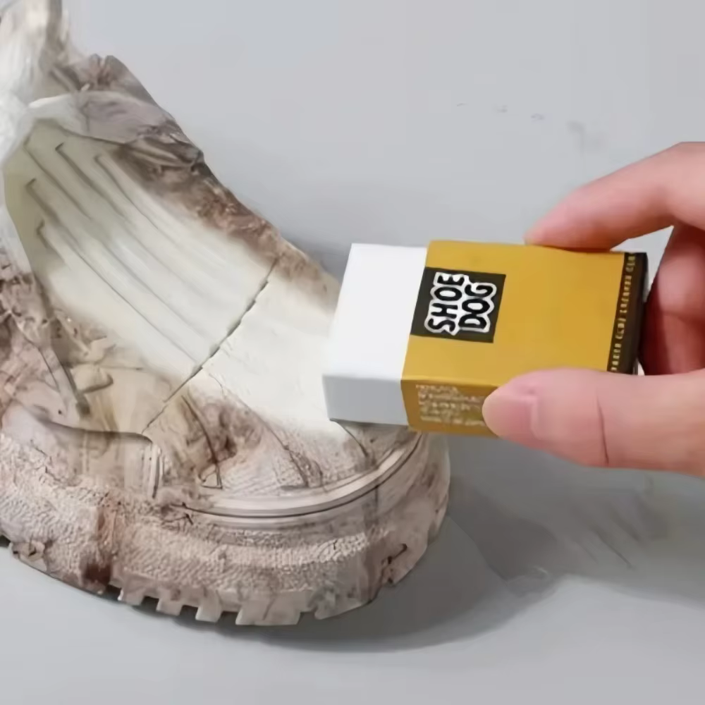 Nettoyant portable pour chaussures en daim et cuir – Gomme décontaminante imperméable pour chaussures blanches et brosse à chaussures