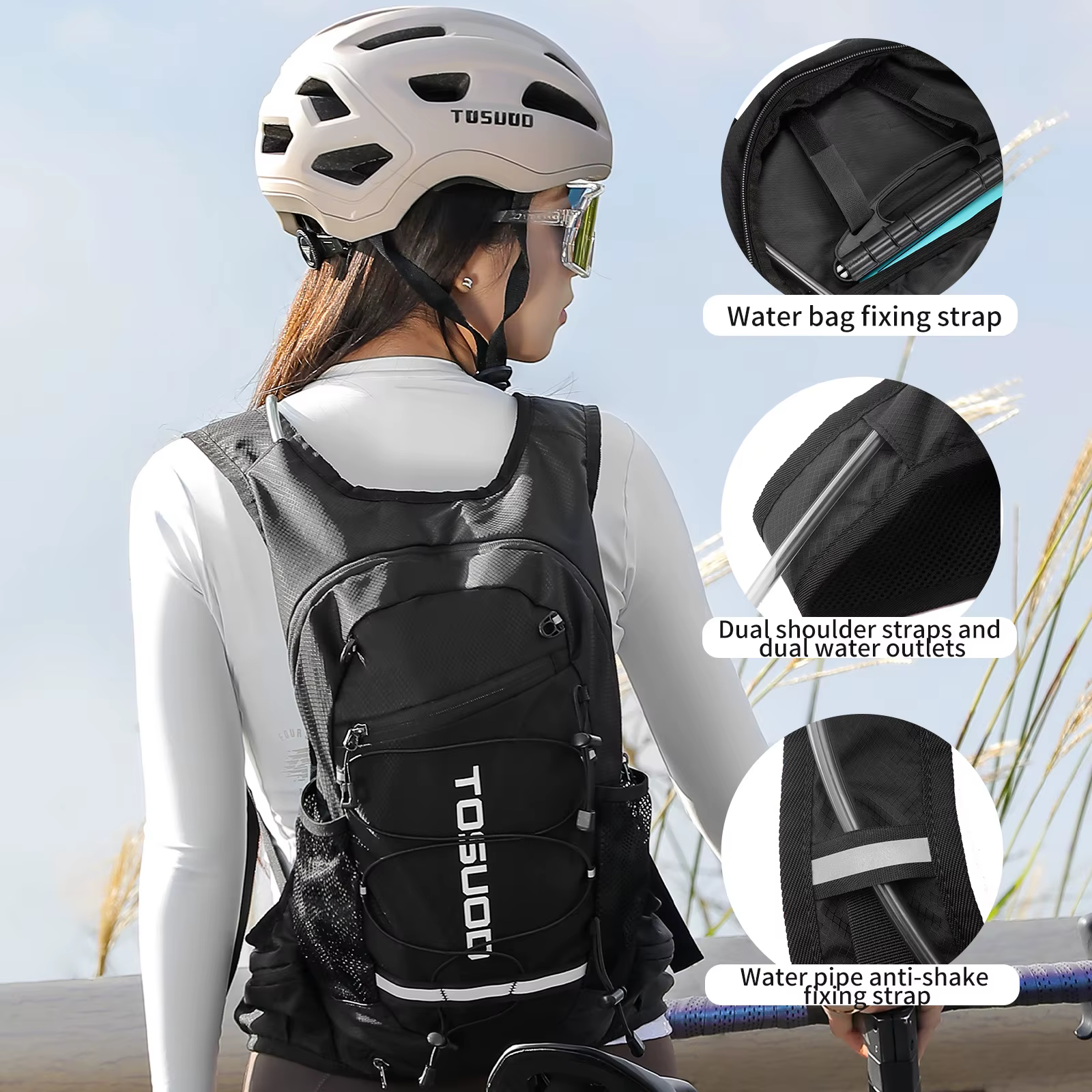 TOSUOD sac à dos d'hydratation sac d'escalade de cyclisme en plein air capacité