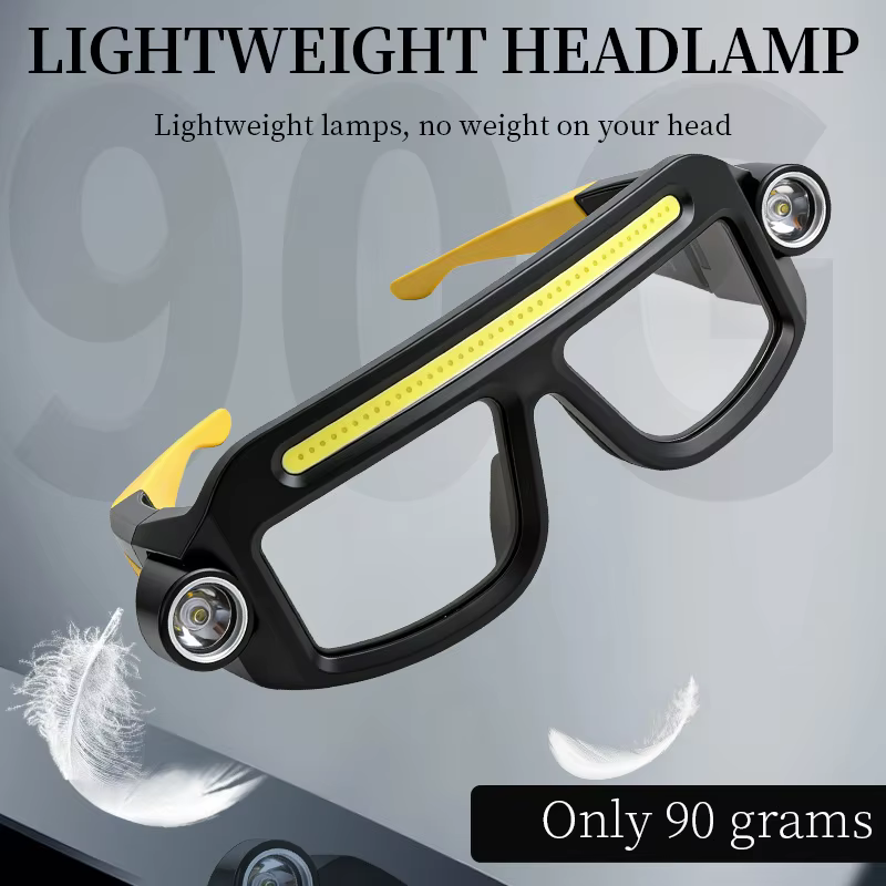 Lampe frontale LED COB rechargeable TYPE C, étanche, légère, à angle réglable, pour l'entretien et la réparation automobile