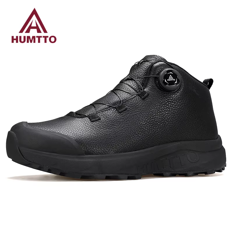 HUMTTO chaussures en cuir pour hommes hiver Camping en plein air hommes chaussures de sport respirant Trekking bottes homme antidérapant randonnée baskets