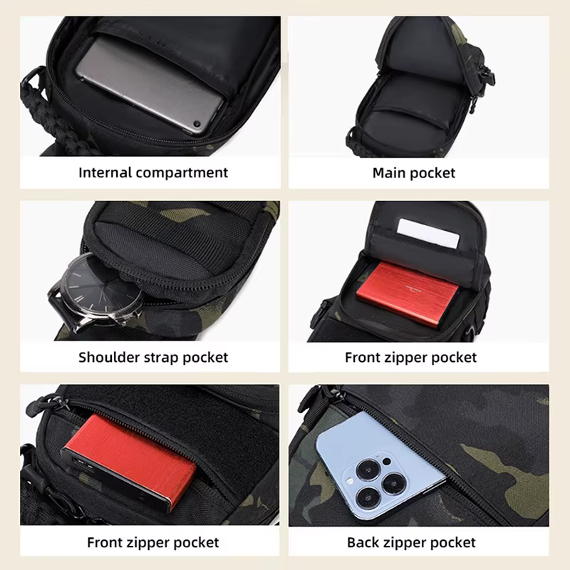 Sac de poitrine de Camping sac à dos tactique pour hommes Sport épaule randonnée en plein air escalade cyclisme pêche voyage MOLLE Sling Fanny Pack