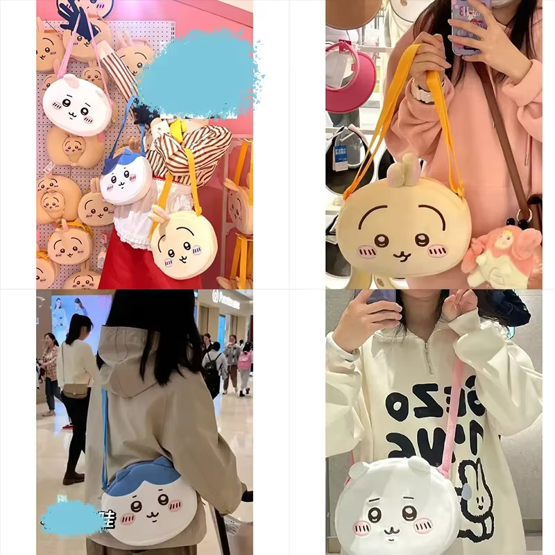 Sac bandoulière mignon jiyi Hachiware USAGI, grand sac durable et kawaii pour fille, cadeau mignon