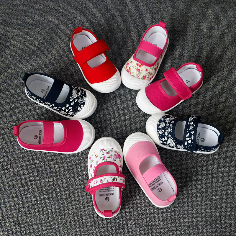 Chaussures en toile décontractées pour bébés filles, baskets unies pour enfants, chaussures souples pour filles, tailles 21-30, classiques