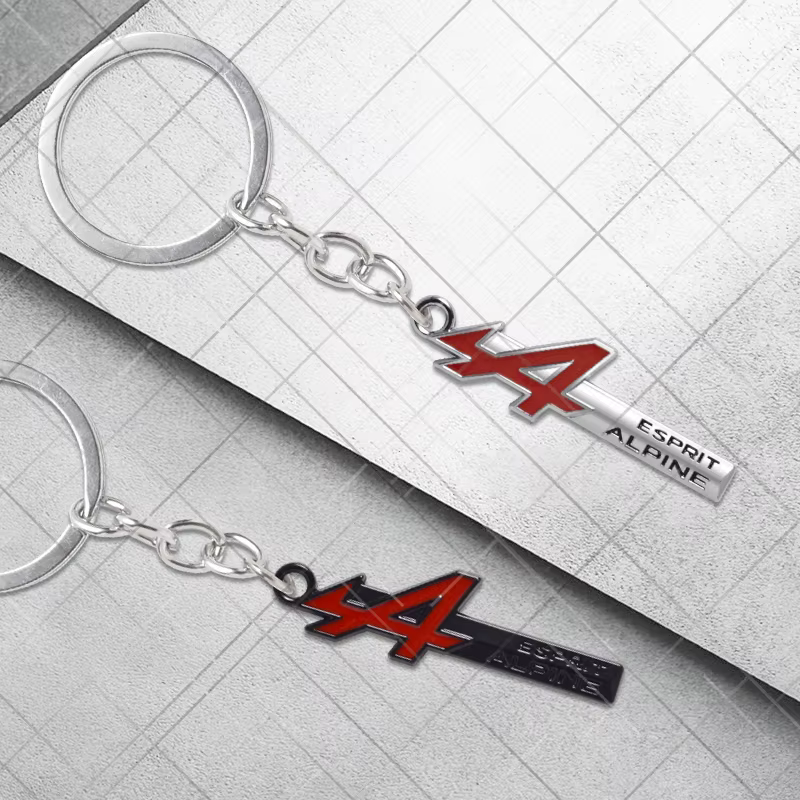 Porte-clés en métal pour Logo Alpine Esprit Duster scénique Megane GT Clio RS Captur Kwid Kadjar