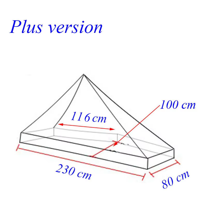 Lanshan 1 J/T porte ouverte quatre saisons intérieure 230*80/100*120Cm adaptée à la tente MLD Solomid XL Tipi