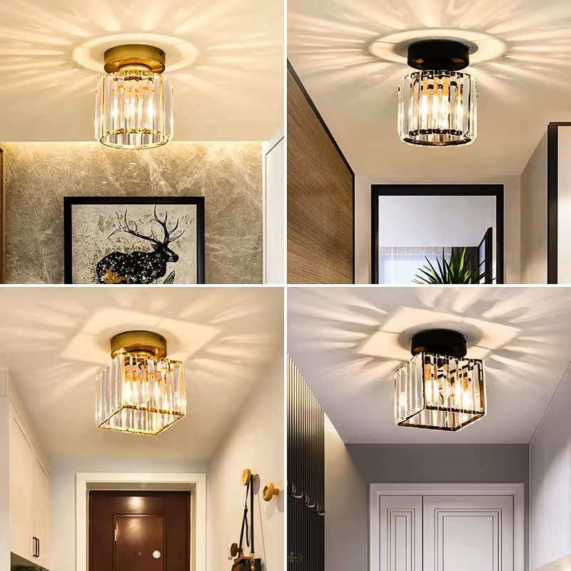 Plafonnier nordique moderne en cristal, plafonnier d'intérieur, couloir, escalier, chambre à coucher, Restaurant, décoration de la maison
