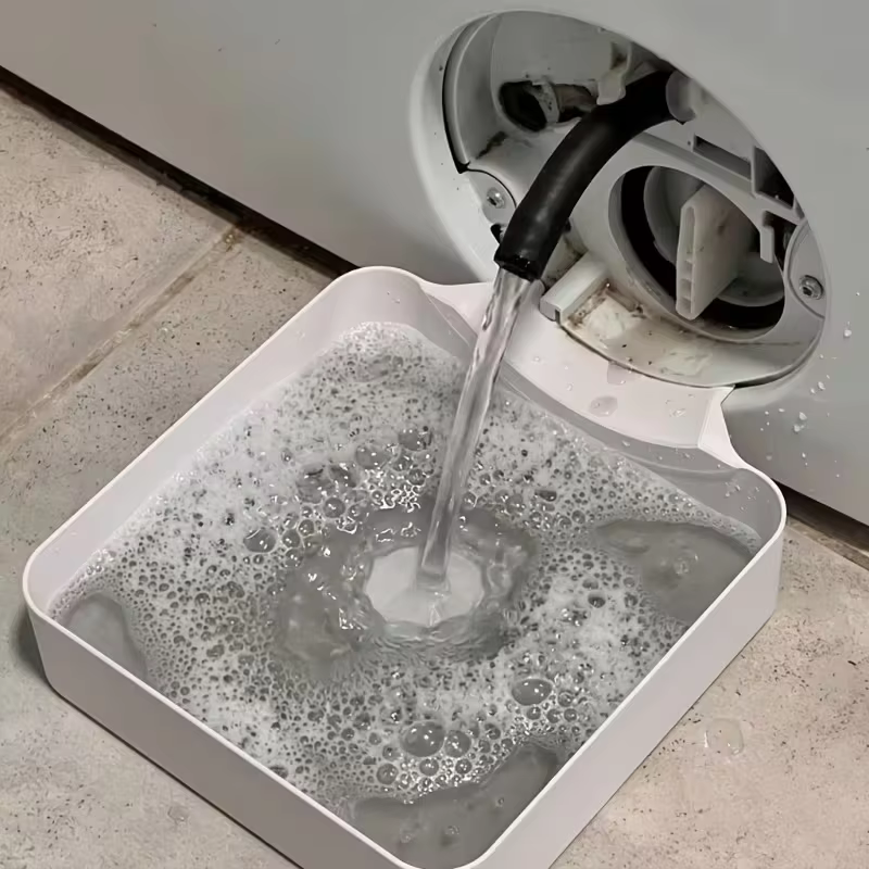 Bac de récupération d'eau pour lave-linge, anti-fuite, outil de nettoyage de machine à laver, protection de sol pour buanderie, accessoire d'entretien du drain