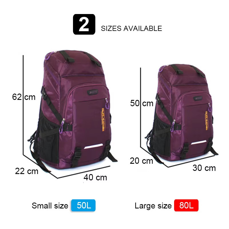 50L/80L voyage sac à dos homme femmes grande capacité classique sac à bagages Sports de plein air Nylon Pack escalade Camping randonnée sac à dos