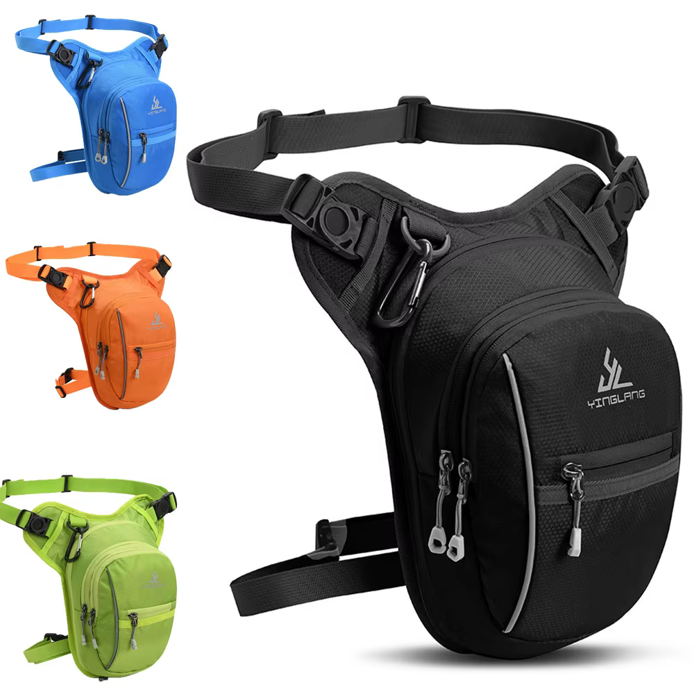 Sac de jambe tactique étanche pour moto, sac banane de taille pour téléphone portable, idéal pour le voyage