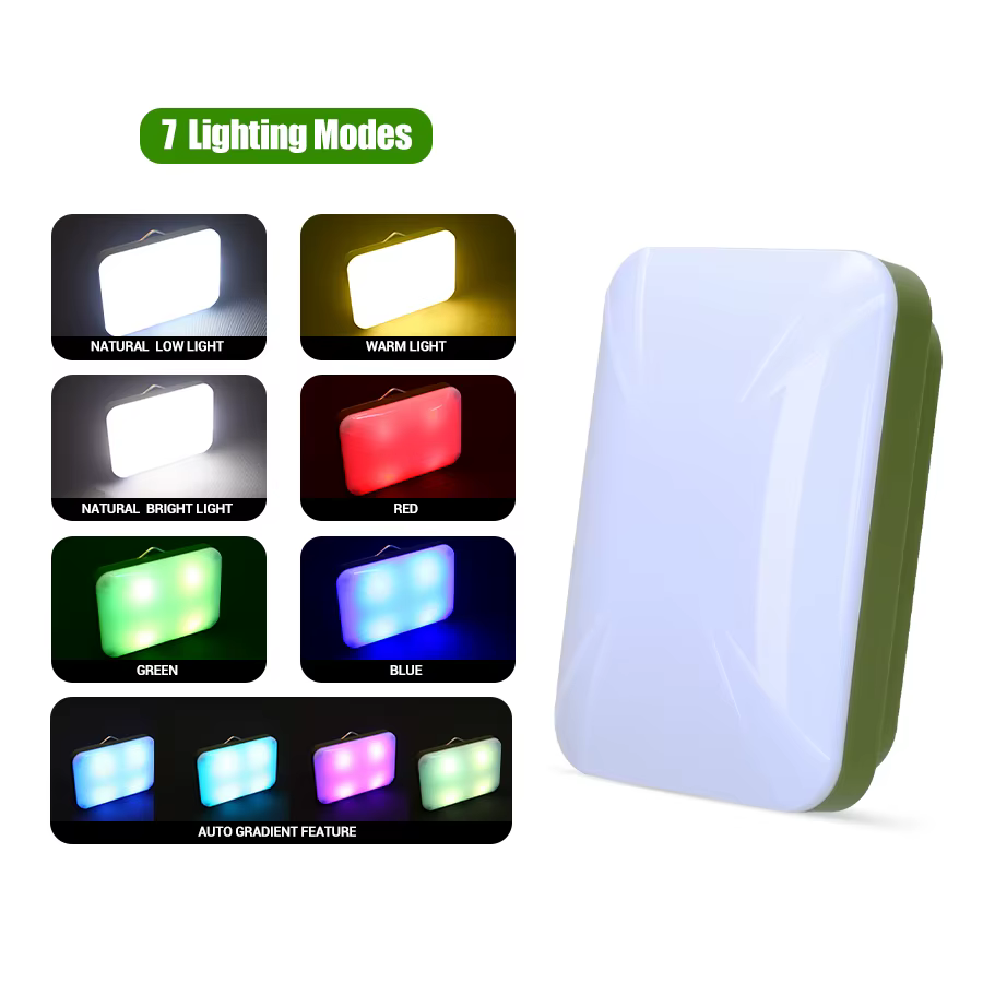 Lampe de Camping Rechargeable avec crochet-7 Modes d'éclairage