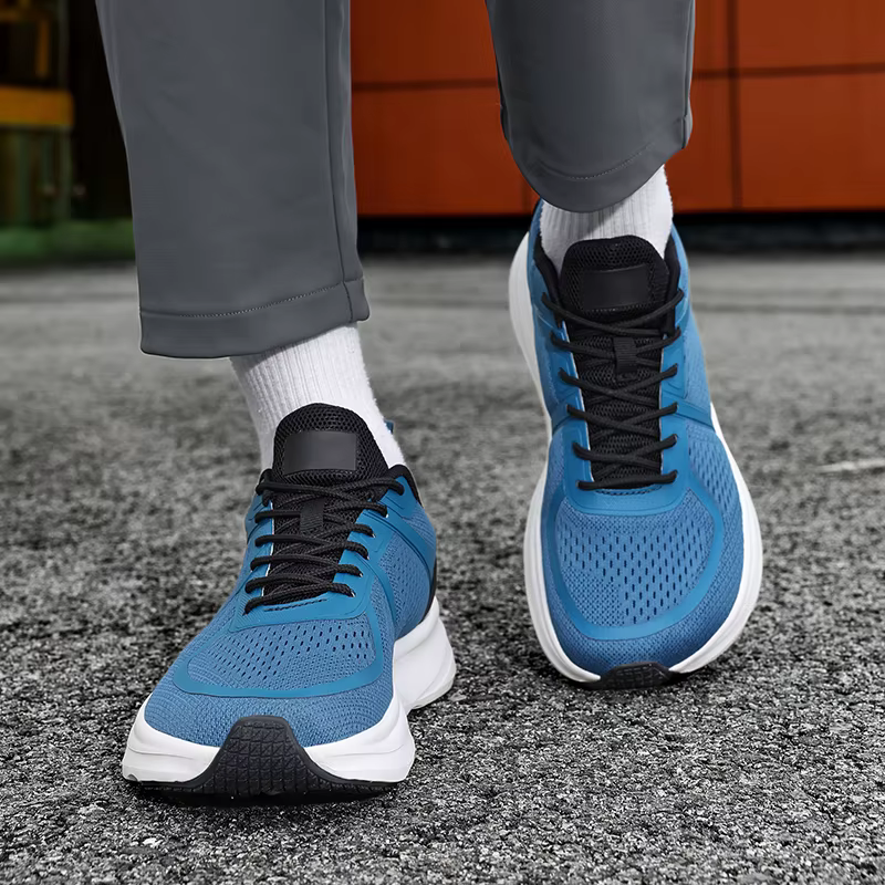 Chaussures pieds nus pour hommes zéro goutte large orteil boîte baskets minimaliste à lacets léger respirant