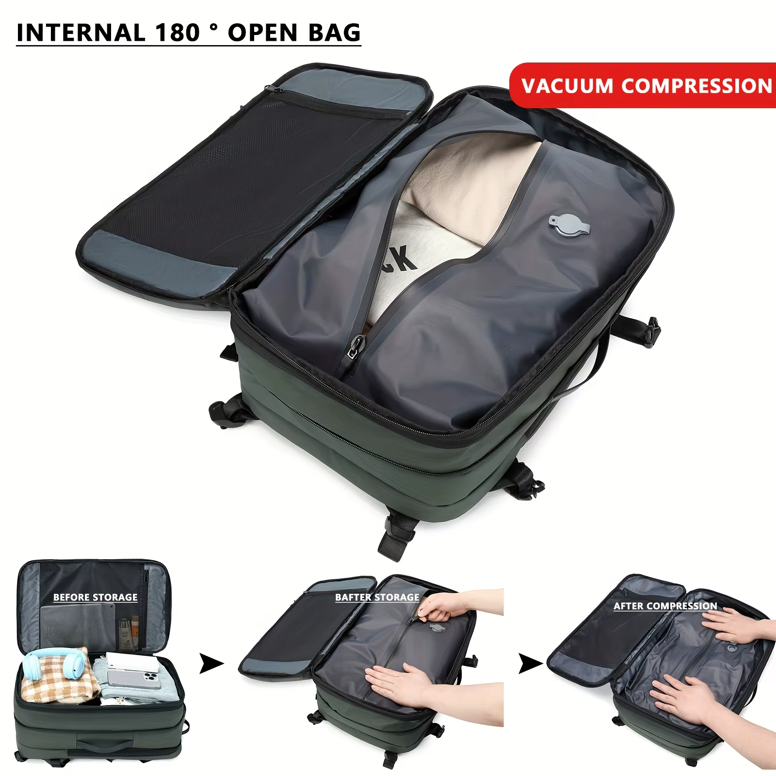 Nouveau sac à dos de compression sous vide grande capacité