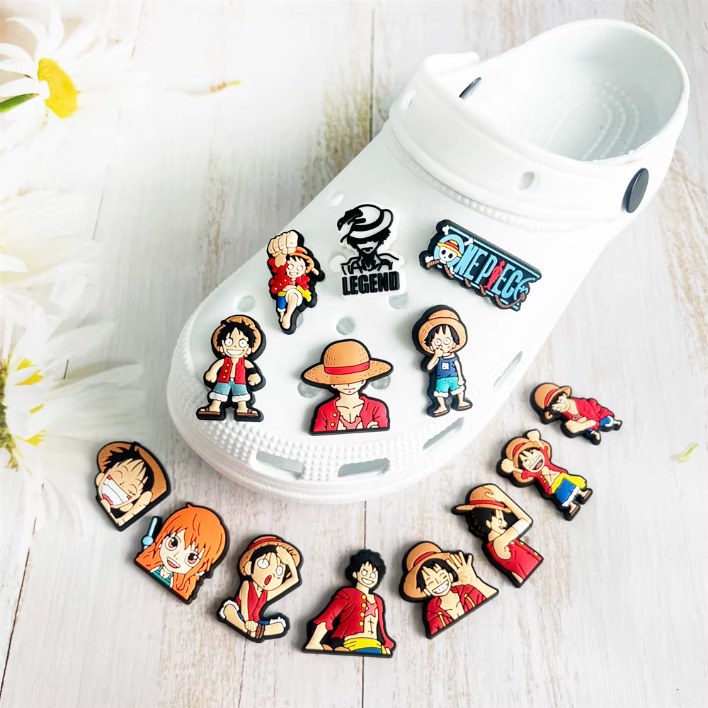 12 Breloques de Chaussures Anime One Piece