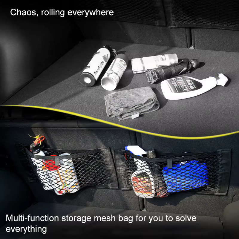 Filet de rangement d'accessoires de voiture, siège en maille, rangement magique élastique pour Dacia Duster, accessoires de voiture rose 2023
